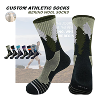 Chaussettes personnalisées de haute qualité OEM, respirantes, absorbant la transpiration, en laine mérinos thermique, mi-mollet, pour la randonnée, les sports de plein air et l'hiver