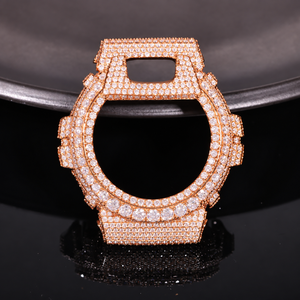 Boîtier de montre en laiton massif plaqué or 18 carats avec moissanite VVS, accessoires pour <span class=keywords><strong>Casio</strong></span> G-Shock DW6900, certifié GRA - Vente chaude - Product Image 6