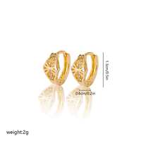 Joyería de Moda HYL, Pendientes de Latón con Circonita, Chapados en Oro de 18k, Varios Estilos, Pendientes de Oro, Venta al por Mayor