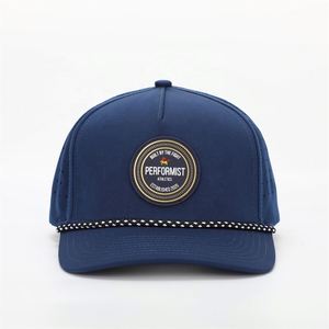 Gorra de Béisbol Personalizada al por Mayor de 5 Paneles con Logotipo de Goma PVC, Gorra Impermeable con Orificios Cortados con Láser, Gorra Deportiva de Alto Rendimiento - Product Image 2