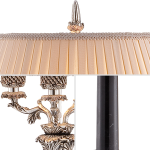 Vintage Lớn Đèn Bàn Rắn Mất Sáp Đồng Thau Với Đá Cẩm Thạch Bảng Ánh Sáng Trang Trí - Product Image 6