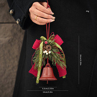 Pendentif cloche de Noël RTS, pomme de pin, ornement suspendu, décoration d'arbre de Noël, petit cadeau de fête, vente en gros