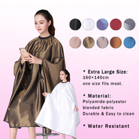 Tablier de coiffeur personnalisé marron doré pour salon de beauté, avec trous pour les bras, pour la coupe, le coiffage et le lavage des cheveux