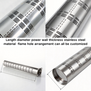 Brûleurs à gaz en acier inoxydable sur mesure avec certification CE, diamètre, longueur, puissance et épaisseur <span class=keywords><strong>de</strong></span> paroi personnalisables pour four - Product Image 2