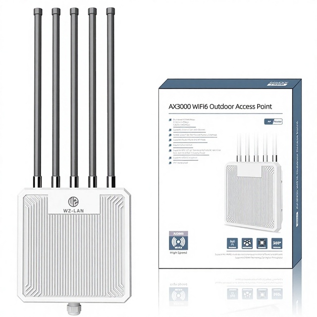 Outdoor Omnidirectional Antenna 1800m Dual-Band 5G Wireless Router IP67 Protection Wi-Fi 6 Repeater AP WL388