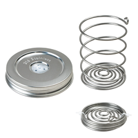 Tapas de acero inoxidable de 86 mm para tarros de fermentación con espirales para encurtidos