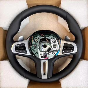 Convient pour <span class=keywords><strong>BMW</strong></span> Série 5 G30 G38 F90 G01 G02 F97 F98 G20 M3 M4 M5 M2 M6 M8 X6M <span class=keywords><strong>Volant</strong></span> en cuir en fibre de carbone - Product Image 2