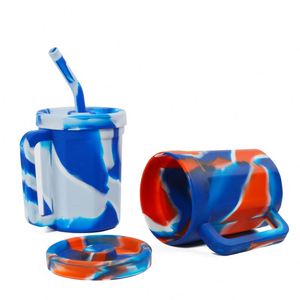 Taza de Silicona Popular con Asa y Pajita, Taza Reutilizable para Camping y Senderismo, para Agua Fría y Caliente - Product Image 4