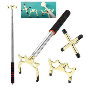 Pont de billard rétractable avec 3 têtes de pont métalliques amovibles, incluant un ensemble de têtes de pont inférieures, supérieures et croisées - Product Image 1