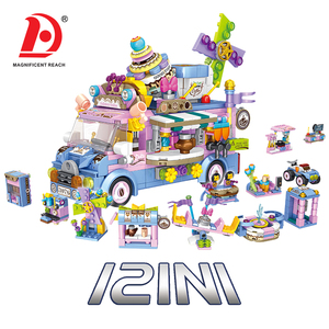 Set di Costruzioni Camion del Caffè 12 in 1, 528 Pezzi, Modellino Fai-<span class=keywords><strong>da</strong></span>-<span class=keywords><strong>Te</strong></span> di Carretto Alimentare, Gioco Educativo per Bambini - Product Image 1