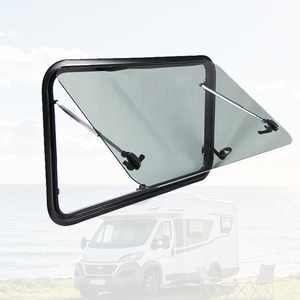 Ventanas para Autocaravanas de Vidrio Templado, Ventana Abatible de Aleación de Aluminio con <span class=keywords><strong>Mosquitera</strong></span> para <span class=keywords><strong>Caravana</strong></span>, Autocaravana, 900*900 - Product Image 1