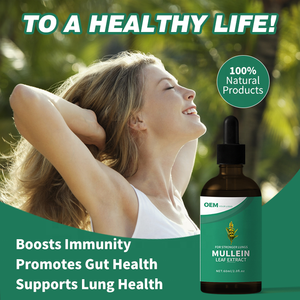 Extracto de Hoja de Gordolobo Orgánico en Gotas, Suplemento Herbal para la Limpieza y Desintoxicación Pulmonar, Venta Caliente - Product Image 3