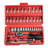 Evian Tools Kit d'outils de tournevis multi-usages à commande manuelle de 46 pièces mallette d'outils de réparation automobile professionnelle de précision