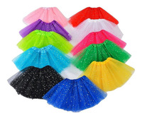 Jupe de princesse en gaze à sequins, prix de gros usine chinoise, jupe en maille pour enfants 30 cm, jupe de ballet pour adultes 40 cm