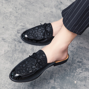 Zapatos de hombre con <span class=keywords><strong>punta</strong></span>, estilo casual y sin cordones, de cuero, para exteriores, a la moda, tipo <span class=keywords><strong>media</strong></span> bota - Product Image 1