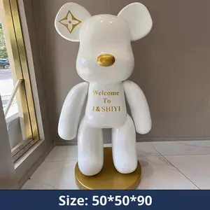 大型暴力熊毛绒装饰时尚卡通雕塑模型商场奶茶店入口客厅 - Product Image 6