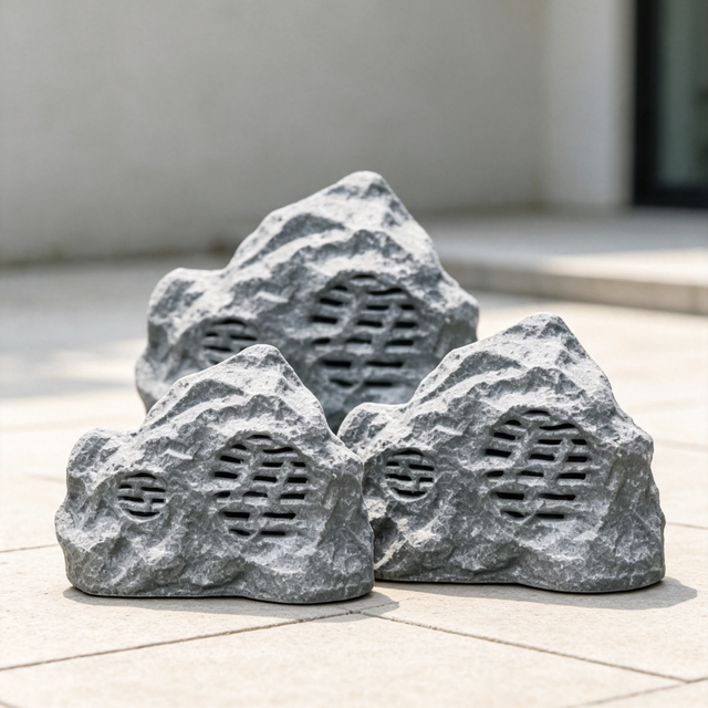 Wholesale Fiberglass Rock Landscape Speaker 25W 92dB Waterproof Stone Lawn Speaker for Park Villa Garden PA System
