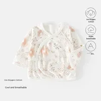 Vêtements de moine personnalisés pour nouveau-nés, confortables, en coton pur, pour le printemps et l'automne, avec dos semi-ouvert