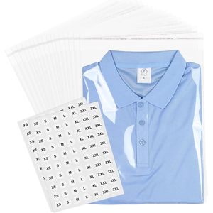100 Bolsas de Celofán Transparentes Resellables de 10x14 Pulgadas para Empacar Ropa y Camisetas, Bolsa de Plástico BOPP para Camisetas - Product Image 1