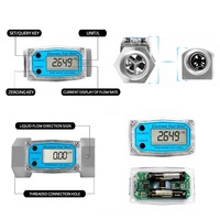 2 pouces 3/4 petite turbine numérique liquide en acier inoxydable débitmètre d'eau turbine pour eau carburant diesel essence