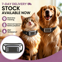Traceur GPS intelligent pour animaux de compagnie, étanche IPX7, multi-fréquences, signal puissant, suivi mondial, collier pour chiens et chats