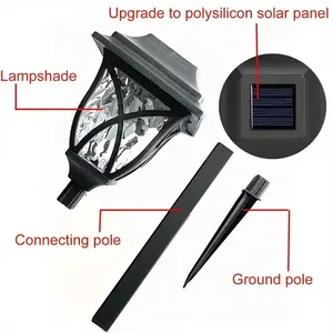 Paquete de 6 luces LED solares para jardín, impermeables, para exteriores, iluminación blanca cálida para patio, paisaje, jardinera, camino, decoración navideña - Product Image 6