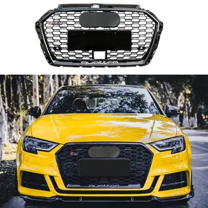 Free Shipping RS3 8V.5 Style Car Grille With ACC For Audi A3 S3 Overseas Warehouse In Stock 2017 2018 2019