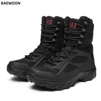 BAEWOON TB12 Bottes tactiques pour hommes, chaussures de randonnée en montagne, bottes tactiques unisexes à tige haute, bottes de forces spéciales