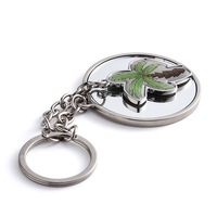 Miroir de maquillage grossissant personnalisé avec impression UV, logo personnalisé, plaqué argent, simple face, porte-clés de poche, cadeaux
