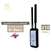 Détecteur de drone portable 3KM, localisateur de drone à fréquence complète, 1.5G 2.4G 5.8G, alarme GPS, localisation FPV, suivi de vol, positionnement du pilote