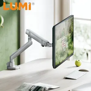 Lumi - Braço ajustável para monitor de mesa, suporte mecânico de mola para computador e escritório, ajustável, para tela de 17 a 40 polegadas, ideal para uso pesado