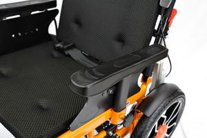 Fauteuil électrique pliable médical à dossier haut, batterie amovible, fournitures de réadaptation thérapeutique - Product Image 4