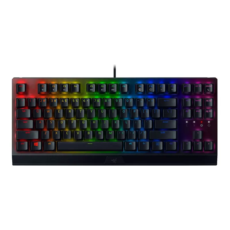 الماسح BlackWidow V3 Tenkeyless المدمجة الميكانيكية لوحة المفاتيح RGB 94 مفاتيح السلكية لوحة مفاتيح الألعاب الميكانيكية