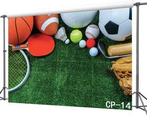 कस्टम खेल थीम फुटबॉल बास्केटबॉल ग्रीन घास फील्ड जन्मदिन पार्टी पोस्टर बैनर फोटो पृष्ठभूमि फोटोग्राफी पृष्ठभूमि - Product Image 1