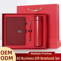 Ensemble cadeau d'entreprise personnalisé avec carnet A5 imprimé UV, stylo en métal, thermos, articles cadeaux souvenirs OEM pour l'anniversaire de l'entreprise