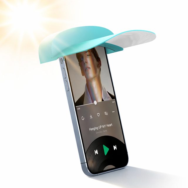 Clip-On Phone Screen Sunshade Foldable Anti-Glare Smartphone Screen Hood Outdoor Phone Sun Shade Shield