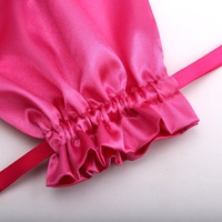 Luxe rose Satin cheveux perruque Bundle stockage cordon sac haut de gamme soie cadeau Lingerie Packng pochette à poussière