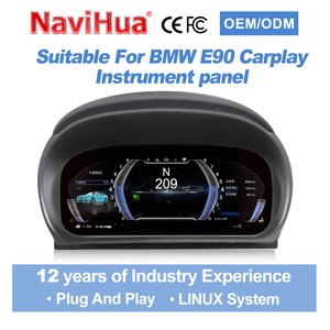 Navihua แผงหน้าปัด LCD สำหรับ BMW 3ชุด E91 E90 E92 2005-2012 LCD ดิจิตอลแผงหน้าปัดรถยนต์ลินุกซ์เสมือนห้องนักบิน - Product Image 1