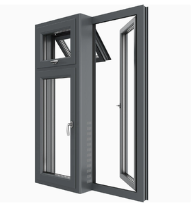 Puertas y ventanas interiores de aluminio de alta calidad con rotura de puente térmico y vidrio aislante, resistentes al viento, fábrica de Foshan - Product Image 1