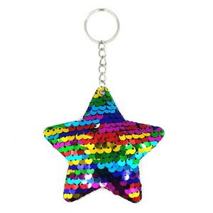 Sequin Keychain Cute Five-pointed <b>Star</b> Keychain Glitter Sequins <b>Key</b> Chain Gifts for Women Car Bag Pendant Accessories <b>Key</b> Ring - Product Image 6