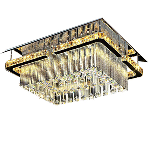 NUBVU Trang Trí Pha Lê Giọt Mưa Lăng Kính <span class=keywords><strong>LED</strong></span> Phẳng Ánh Sáng Đèn Chùm - Product Image 1