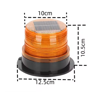 Feux de signalisation routière à LED solaires avec base magnétique puissante, balise stroboscopique pour autoroute, mine, chantier routier, sécurité des véhicules - Product Image 4
