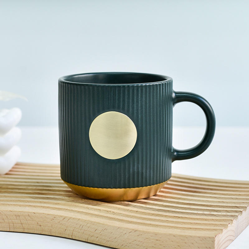 Matte dark green bronze medallion (with gold base)