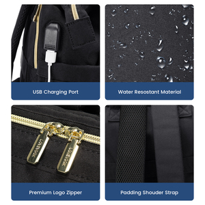 2025 LOVEVOOK Large Capacity USB Enabled Waterproof 13-17 in Laptop <strong>Backpacks</strong> <strong>Secure</strong> Business Work Travel School Bags for Women - Product Image 3