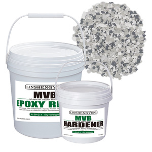 LSY 2:1 100% Solides <span class=keywords><strong>Époxy</strong></span> Barrière Contre l'Humidité et les Vapeurs (MVB) avec des Flocons de Mélange de Gravier de 1/4 po pour le Revêtement de Sol en Béton de <span class=keywords><strong>Garage</strong></span> - Product Image 1