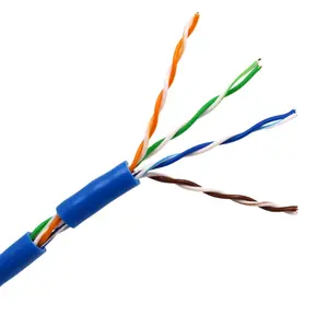 Indoor Outdoor Utp cat5e 2*4prs 8core 24awg 0.5mm CCA Lan cable Cat6 Network Cable OEM Manufacture