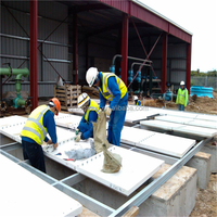 Réservoir d'eau modulaire en panneaux FRP GRP SMC certifié WRAS, de qualité alimentaire, grande capacité, pour l'eau potable