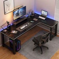 Bureau de jeu ergonomique en forme de L, poste de travail PC convertible pour bureau à domicile, portable, gain de place, pliable, facile à assembler, réglable