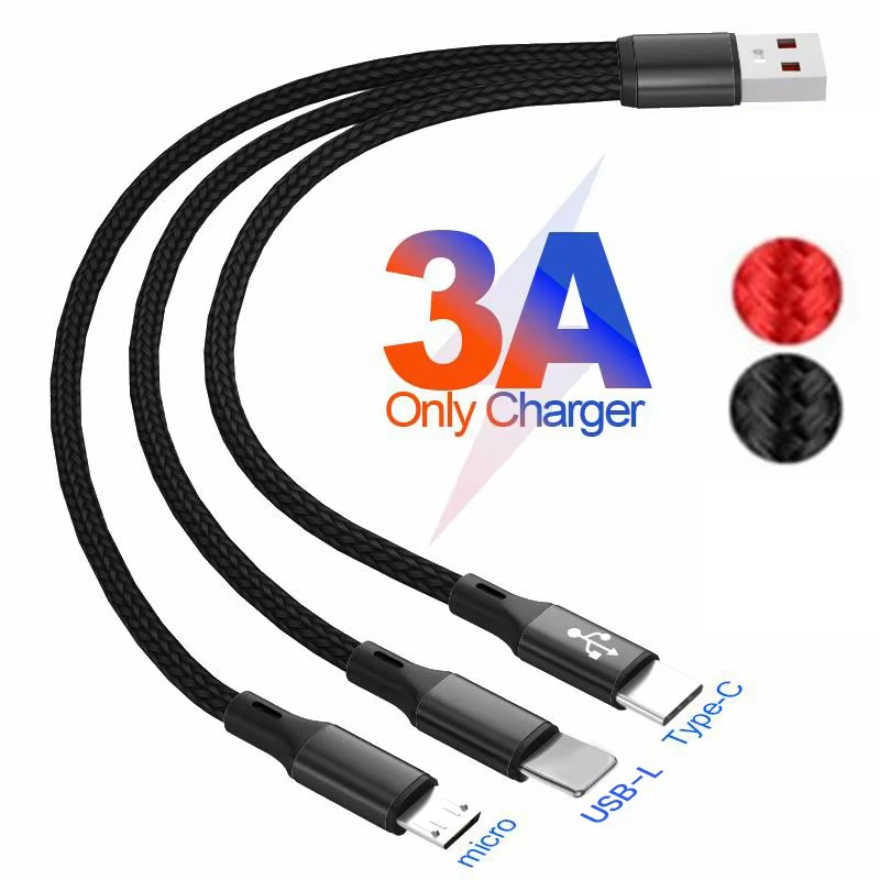 Negro-3CB197 (Micro y USB-L y tipo C)