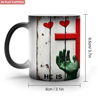 Mug à boisson chaude pour la détente à la maison, 11 oz, noir givré, livraison directe, tasse magique en céramique changeant de couleur